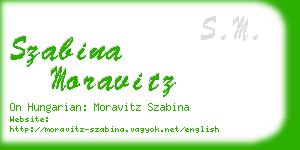 szabina moravitz business card